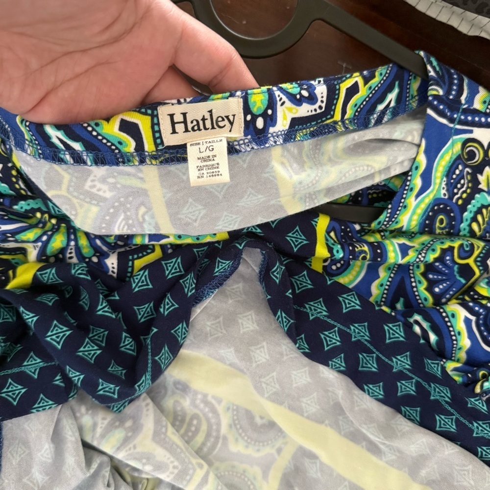 Hatley Blue Resort Wear Sundress with Bishop Sleeves - Picture 6 of 6
